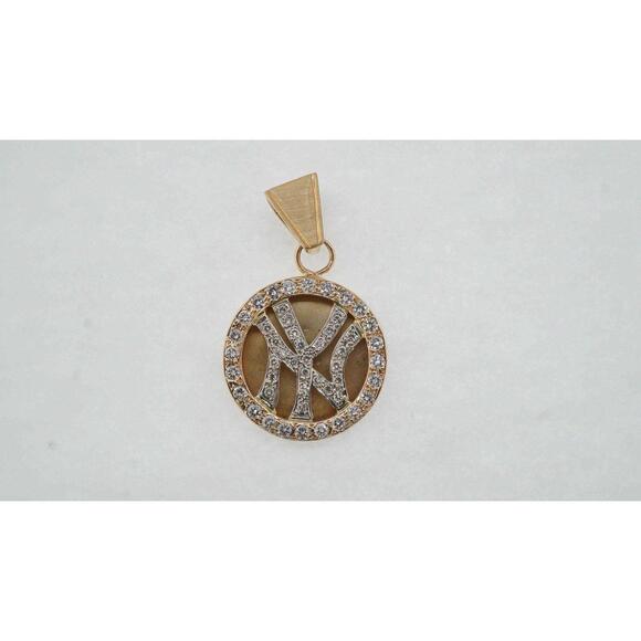 Estate Sale 1.52 TCW Diamond Pendant 12k Yellow Gold Vintage Fine Jewelry